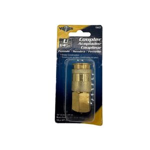 Vaper 19437 Universal Coupler 1/4 NPT Female Brass  U-Style Air Fitting